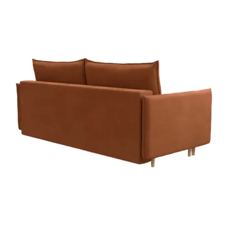 СКАНДИ Диван тканевый прямой терракотовый