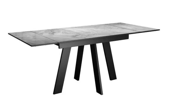 Стол DikLine DKM120 Керамика Italian Grey (глянец серый)/подстолье черное
