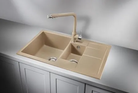 7802, ПЕСОК, кухонная мойка, кварц