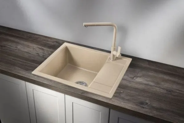 6002, ПЕСОК, кухонная мойка, кварц