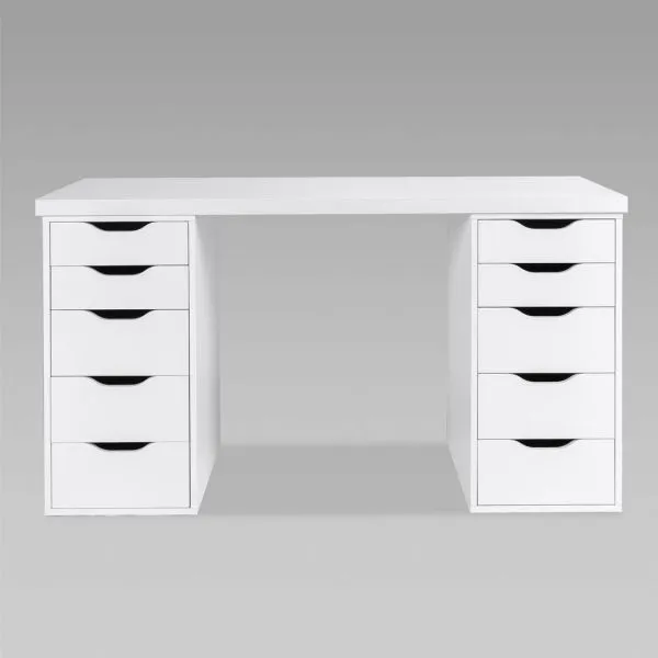 S00470 Ингар 2/55 стол письменный 140x75x55, белый