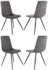 Стул для дома Бюрократ CH-K1_4 комплект 4шт т.серый Holland 18 металл черный на ножках (CH-K1_1/HL18_4)