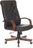 Кресло руководителя Бюрократ T-9928WALNUT/ECO черный экокожа крестов. металл/дерево