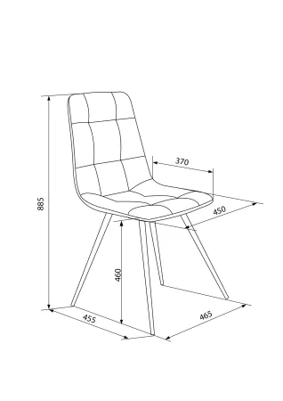 Стул для дома Бюрократ CH-K1_4 комплект 4шт зеленый Holland 30 металл черный на ножках (CH-K1_1/HL30_4)