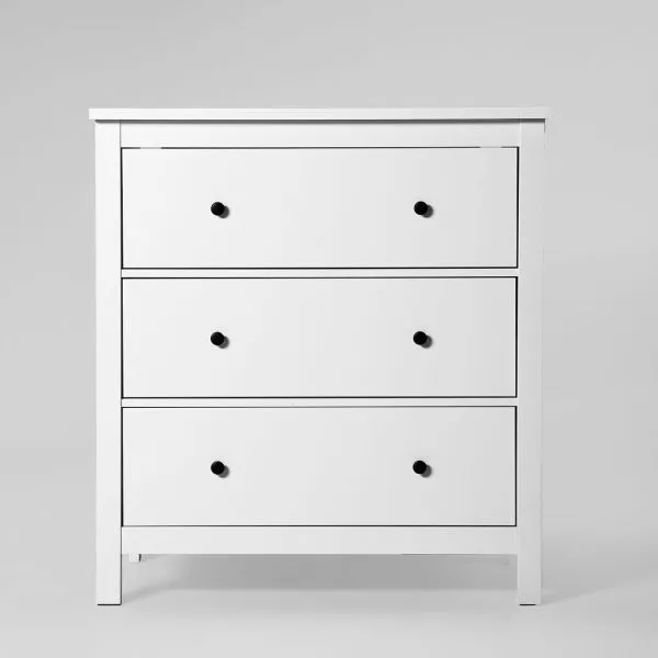 2.08.02.020.1 САГА комод 3 ящика белый