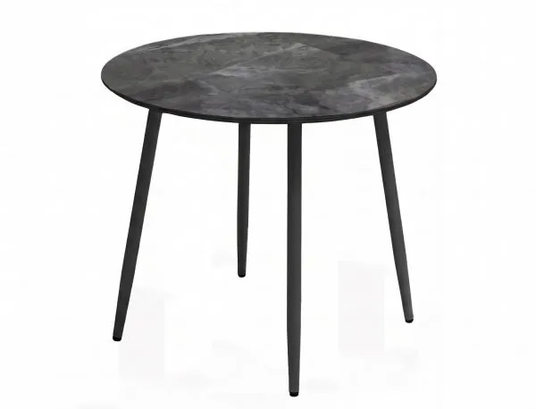 Стол DikLine RKM90 Керамика серый глянец (italian middle grey)/подстолье черное/опоры черные