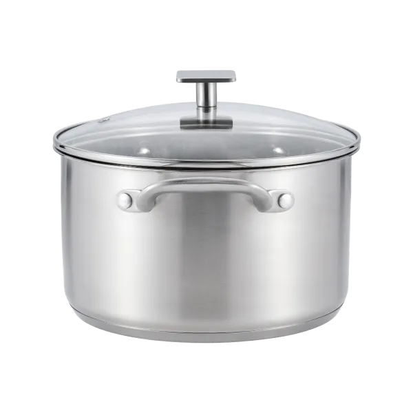 Кастрюля MAUNFELD FLORENCE MF47FR01CR из нержавеющей стали со стеклянной крышкой, 22 см, 4,7 л
