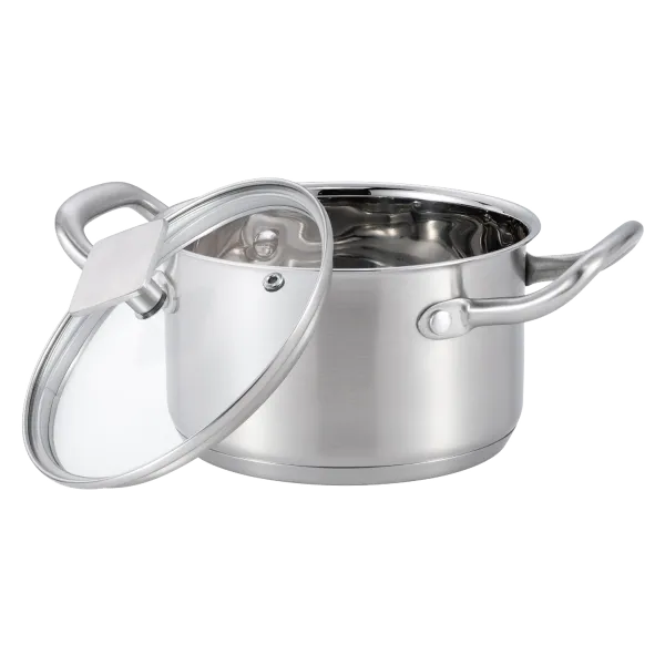 Кастрюля MAUNFELD FLORENCE MF19FR01CR из нержавеющей стали со стеклянной крышкой, 16 см, 1,9 л