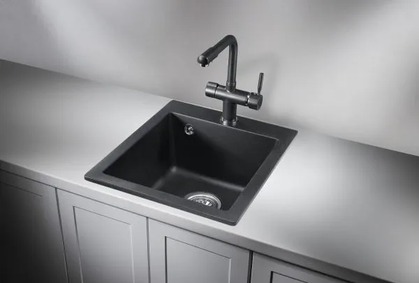 4201, ЧЁРНЫЙ, кухонная мойка, кварц