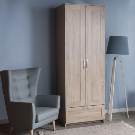 2.02.01.470.3 СИРИУС шкаф 2 двери и 1 ящик 78х59х220 сонома RU