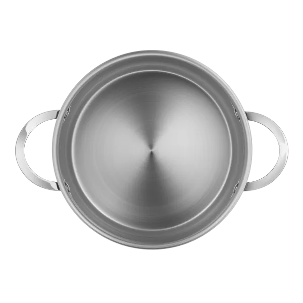 Кастрюля MAUNFELD GERDA MCS58S07 из нержавеющей стали со стеклянной крышкой, 24 см, 5,8 л. Нержавеющая сталь