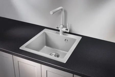 4651, АЛЮМИНИУМ, кухонная мойка, кварц