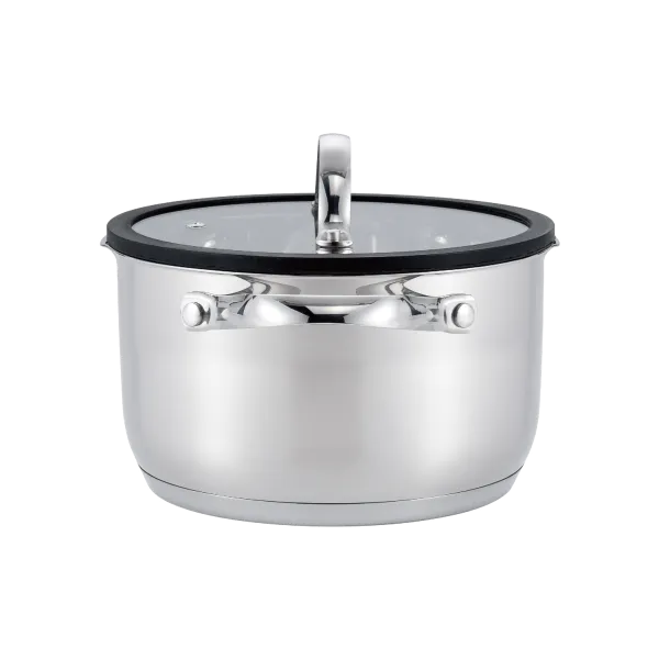 Кастрюля MAUNFELD ORIANA MF40RN01CR из нержавеющей стали со стеклянной крышкой, 20 см, 3,6 л