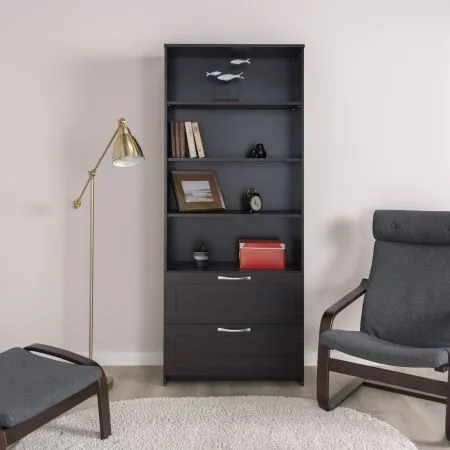 2.02.07.110.5 СИРИУС стеллаж 2 ящика 78х190 Дуб Венге RU