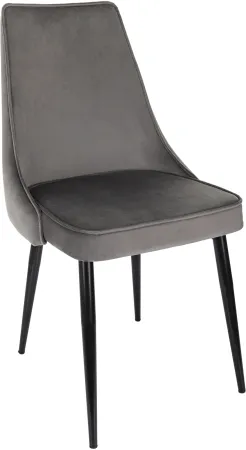 Стул для дома Бюрократ CH-K4_2 комплект 2шт т.серый Holland 18 металл черный на ножках (CH-K4_1/HL18_2)