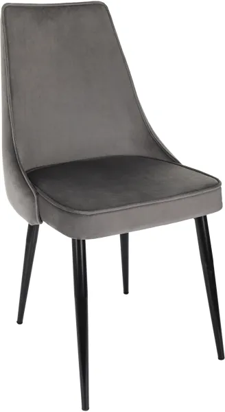 Стул для дома Бюрократ CH-K4 т.серый Holland 18 металл черный на ножках (CH-K4_1/HL18)