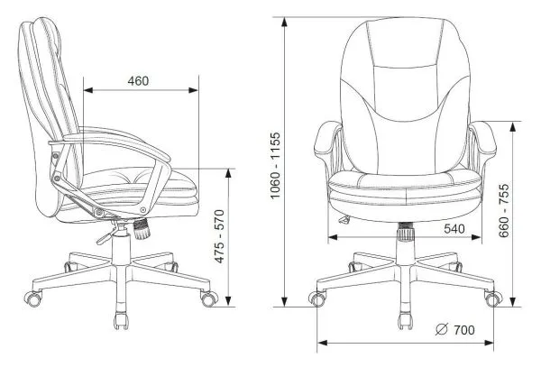 Кресло руководителя Бюрократ CH-868N черный экокожа крестов. пластик