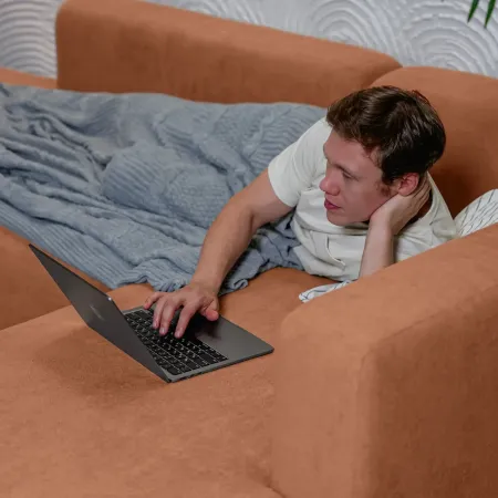 НОВЫЕ ЭМОЦИИ Диван угловой, терракотовый