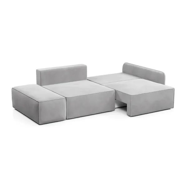 ПОРТЛЕНД Диван прямой с банкеткой светло-серый