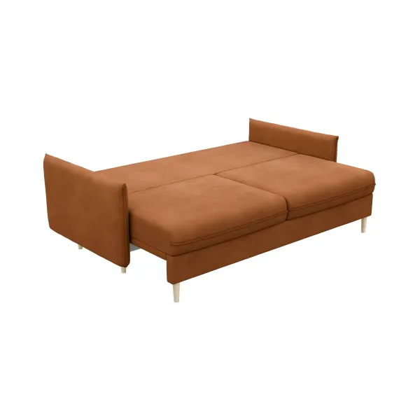 СКАНДИ Диван тканевый прямой терракотовый
