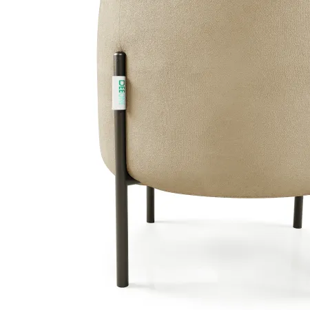 Маленькая радость Пуф круглый на ножках, бежевый