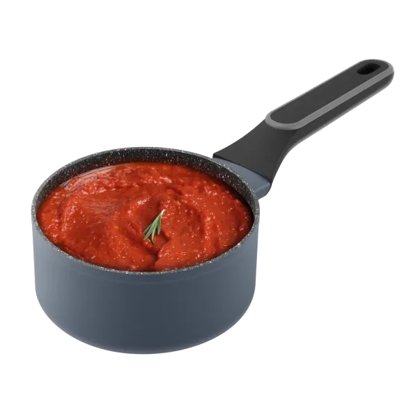 Ковш MAUNFELD FRIDA MSP15FA02DG из кованого алюминия со стеклянной крышкой, 16 см, 1,5 л. Графитовый