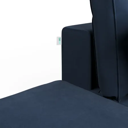 КОРСО Диван угловой с банкеткой, темно-синий