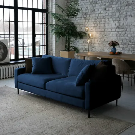 Хорошее настроение Диван прямой, сапфировый