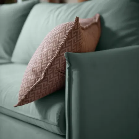 СКАНДИ Диван тканевый прямой мятный