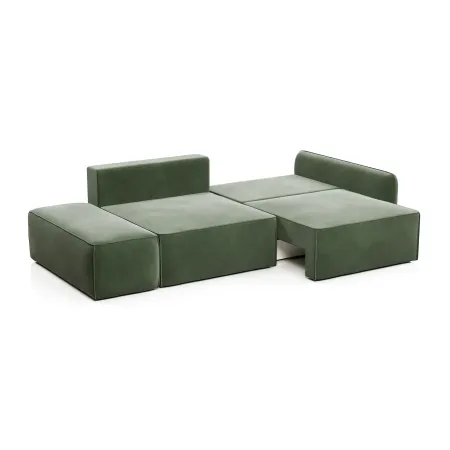 ПОРТЛЕНД Диван прямой с банкеткой зеленый