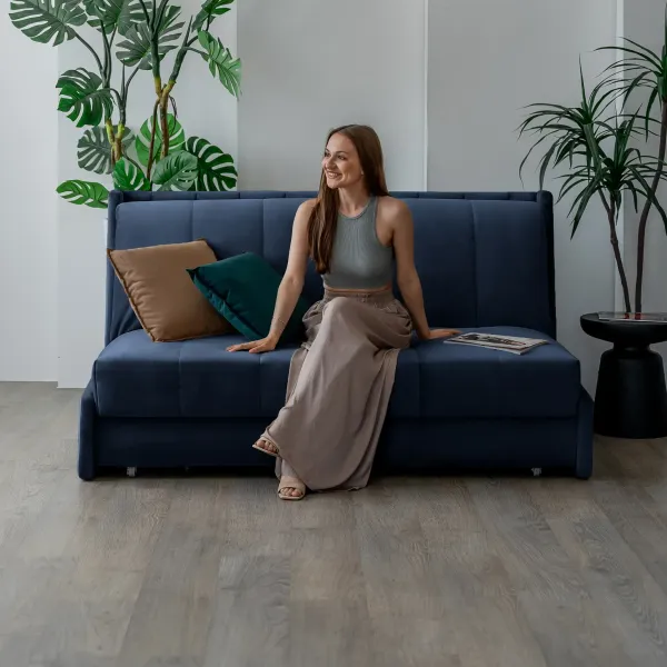 РИЧМОНД Складная кровать темно-синяя, 200