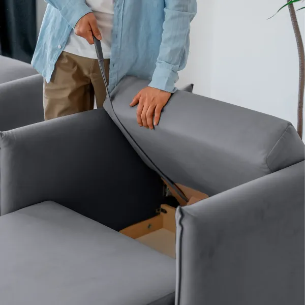 ЛУЧШИЙ ДРУГ Кресло-кровать серое