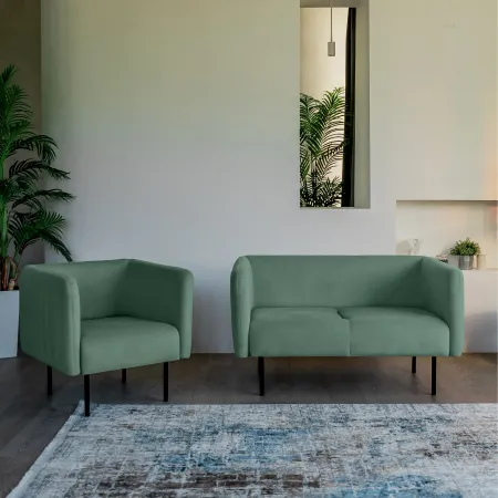 РИО Кресло тканевое мятное