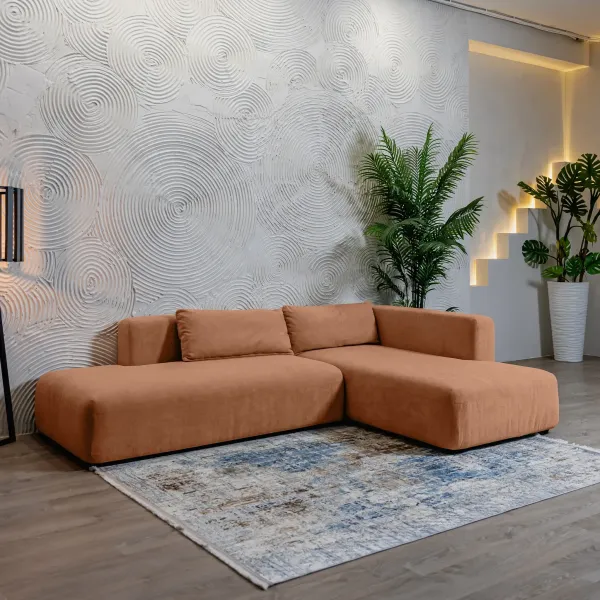 НОВЫЕ ЭМОЦИИ Диван угловой, терракотовый