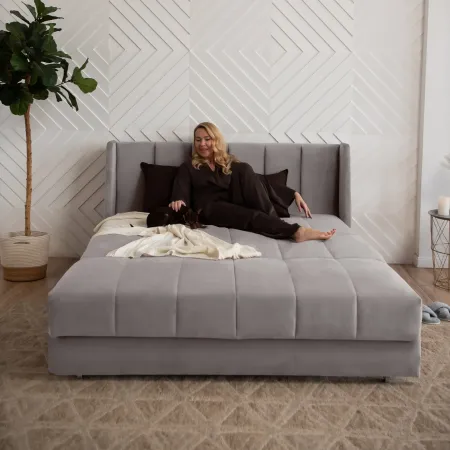 ВЕНЕЦИЯ Складная кровать серо-бежевая, 200