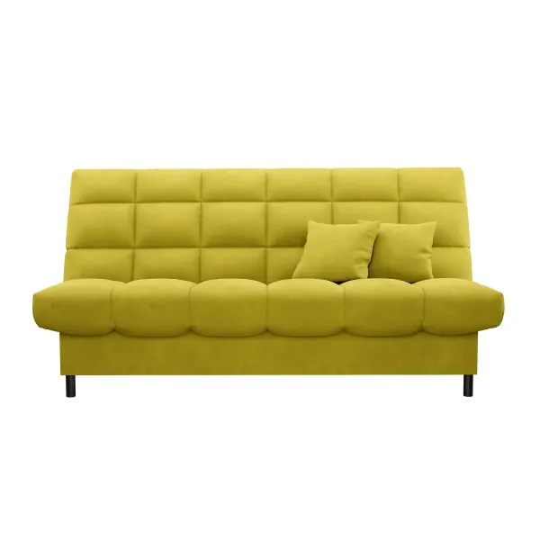 ЮТА Диван прямой горчичный ППУ, с черными ножками