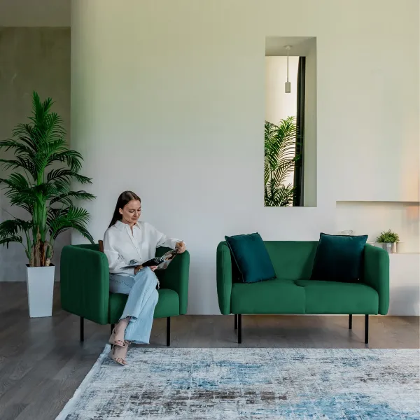 РИО Диван прямой зеленый