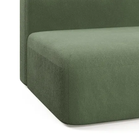 НОВЫЕ ЭМОЦИИ Диван прямой, темно-зеленый, банкетка справа