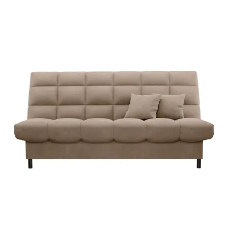 ЮТА Диван прямой коричневый ППУ, с черными ножками