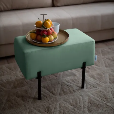 Маленькая радость Пуф прямоугольный на ножках, мятный