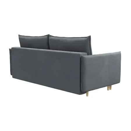 СКАНДИ Диван тканевый прямой светло-серый