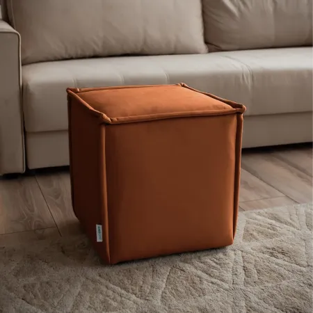 Маленькая радость Пуф квадратный терракотовый
