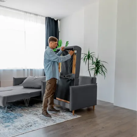 ЛУЧШИЙ ДРУГ Кресло-кровать серое