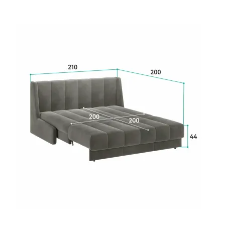 ВЕНЕЦИЯ Складная кровать серо-бежевая, 200