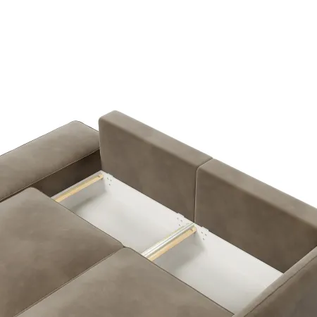 ПОРТЛЕНД Диван угловой с банкеткой бежевый