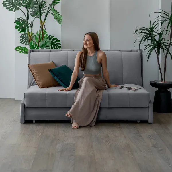 РИЧМОНД Складная кровать светло-серая, 200