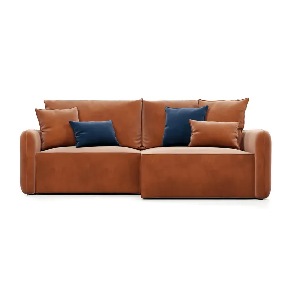 ПОРТЛЕНД Диван угловой терракотовый