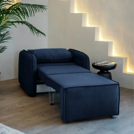ПОРТЛЕНД Кресло-кровать синее