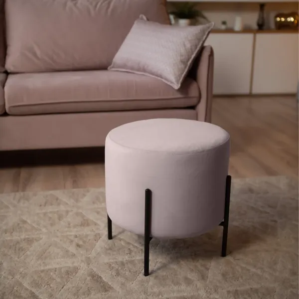 Маленькая радость Пуф круглый на ножках, розовый