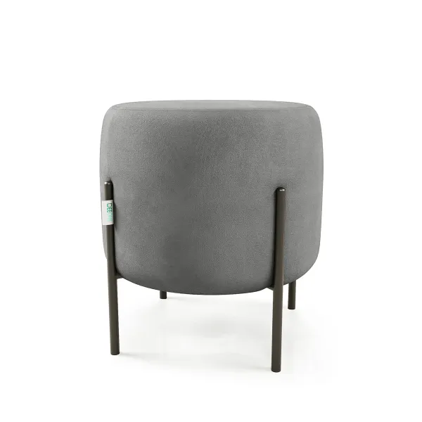 Маленькая радость Пуф круглый на ножках, светло-серый